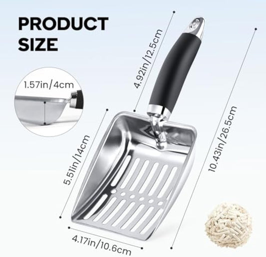 Cat Litter Scoop Kitty Metal Scooper Stainless Steel Sifter Heavy