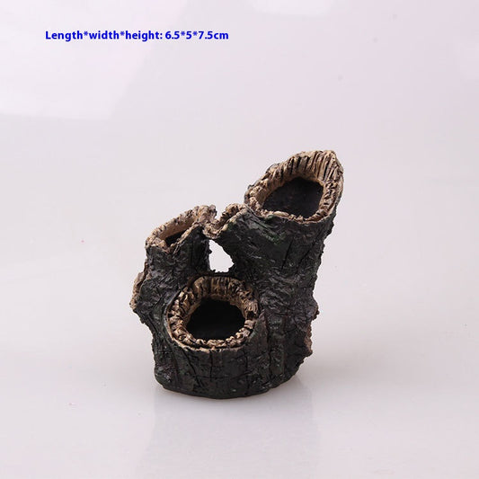 Fish Tank Landscape Submerged Wood Shrimp Pot Dried Resin Crafts