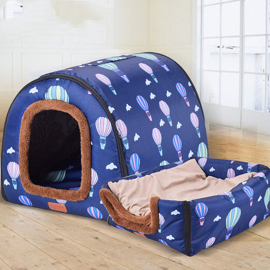 Pet Big Dog House Fully Removable And Washable Pet Kennel Cylinder