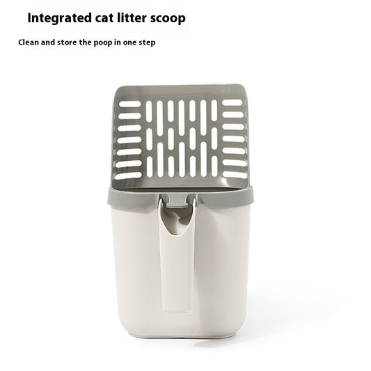 Large Capacity Integrated Cat Litter Scoop Shit Trash Can Shovel