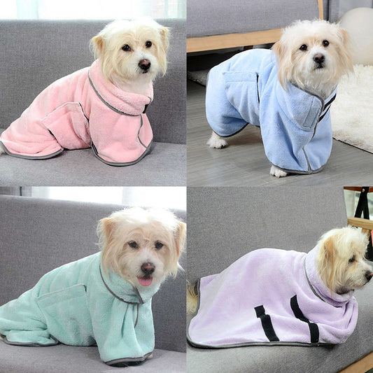 Quick-drying Pet Absorbent Towel Dog Bathrobe Pet Bath For Dogs