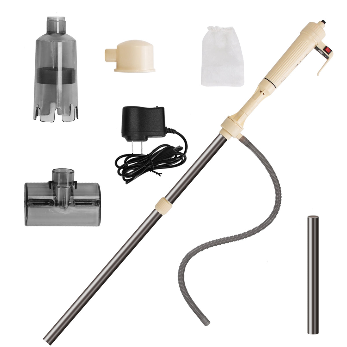 1 Set Multifunctional Electric Aquarium Gravel Cleaner Kit Length