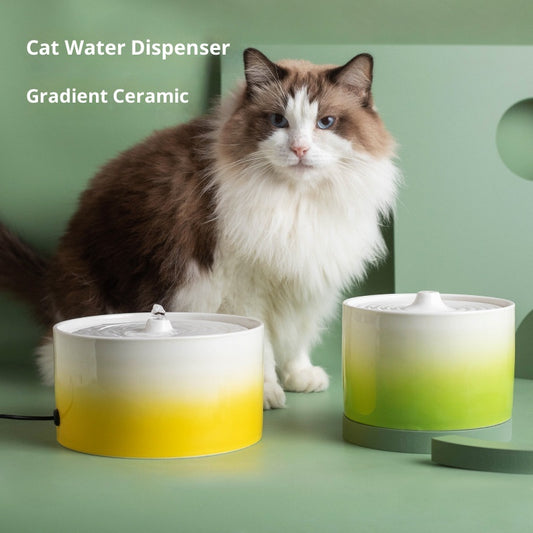 Cat Electric Ceramic Water Dispenser Drink Fountain