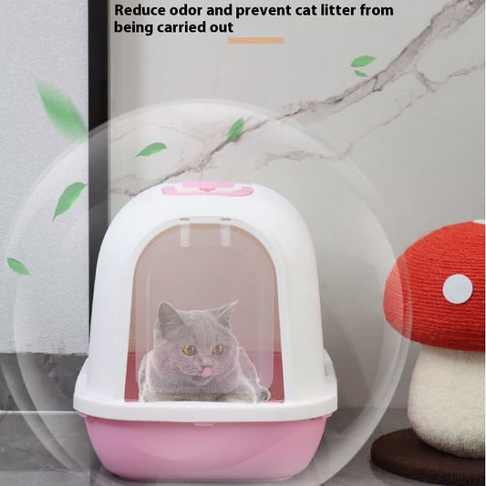 Litter Box Fully Enclosed Drawer Cat Toilet Deodorant Splash-proof