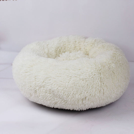 Small Dogs Round Plush Cat Litter Kennel Pet Nest Mat Puppy Beds