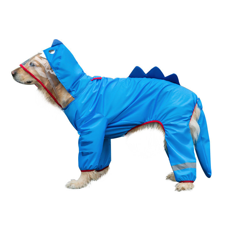 Dog Raincoat Medium Large Four-leg All-inclusive Waterproof Rainy