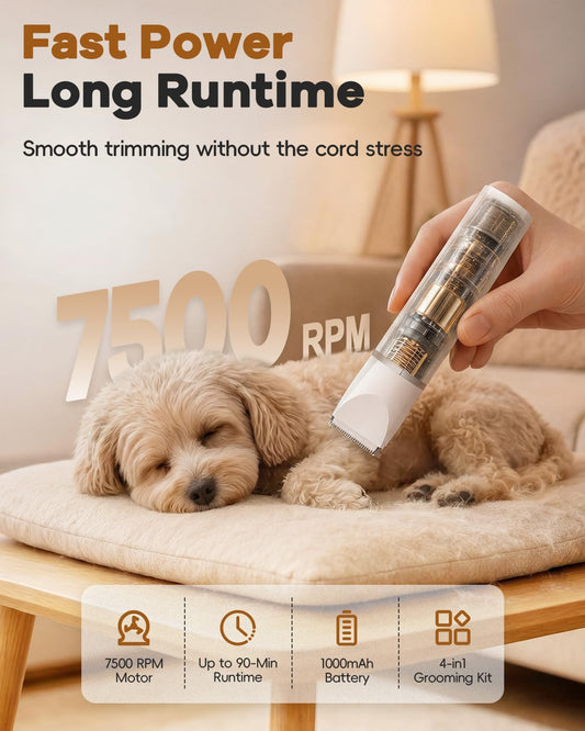 Dog Clippers Grooming Kit Hair Clipper-low Noise Paw Trimmer-