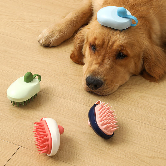 Soft Silicone Pets Hair Remover Comb Handheld Bath Shower Shampoo