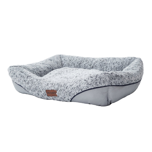 Swirl Rose Velvet Dog Beds For Small Medium Dogs Removable Cushion