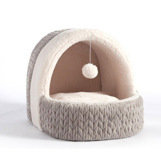 Four Seasons Universal Cat Bed Semi-enclosed House Dog Kennel