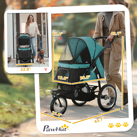 3 Wheels Pet Stroller For Small Dogs And Medium With Adjustable