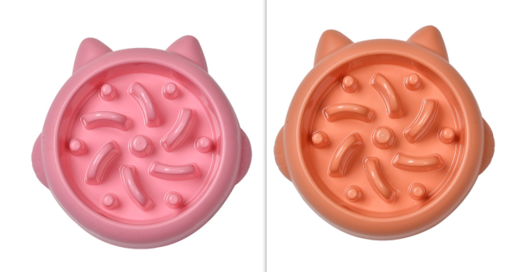 Pet Dog Cat Slow Feeder Bowls Anti Choking Dish Bowl Home Eating