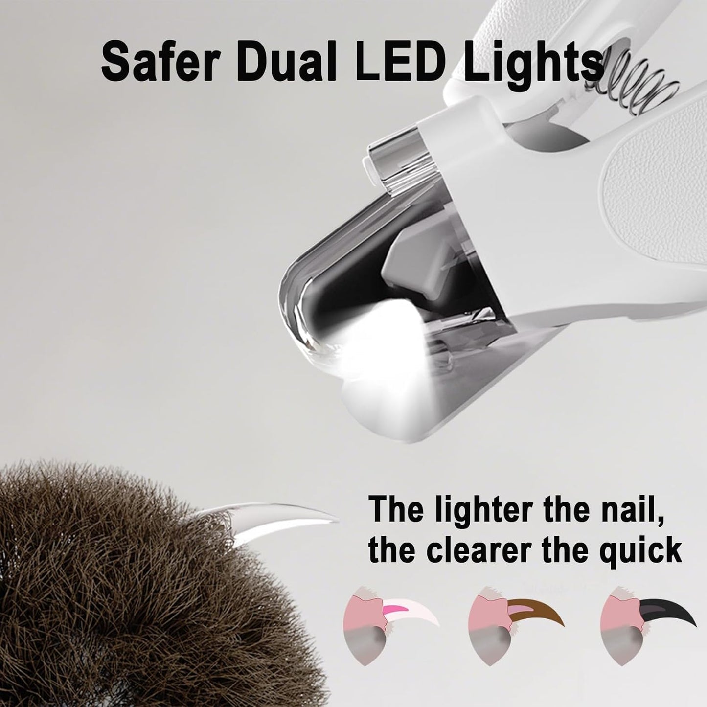 2-in-1 LED Light Cat Anti-blood Nail Grinder Dog Pet Clipper Animal