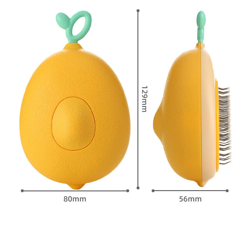 Creative Cat Grooming Comb Portable Massage Brush One-button Remove
