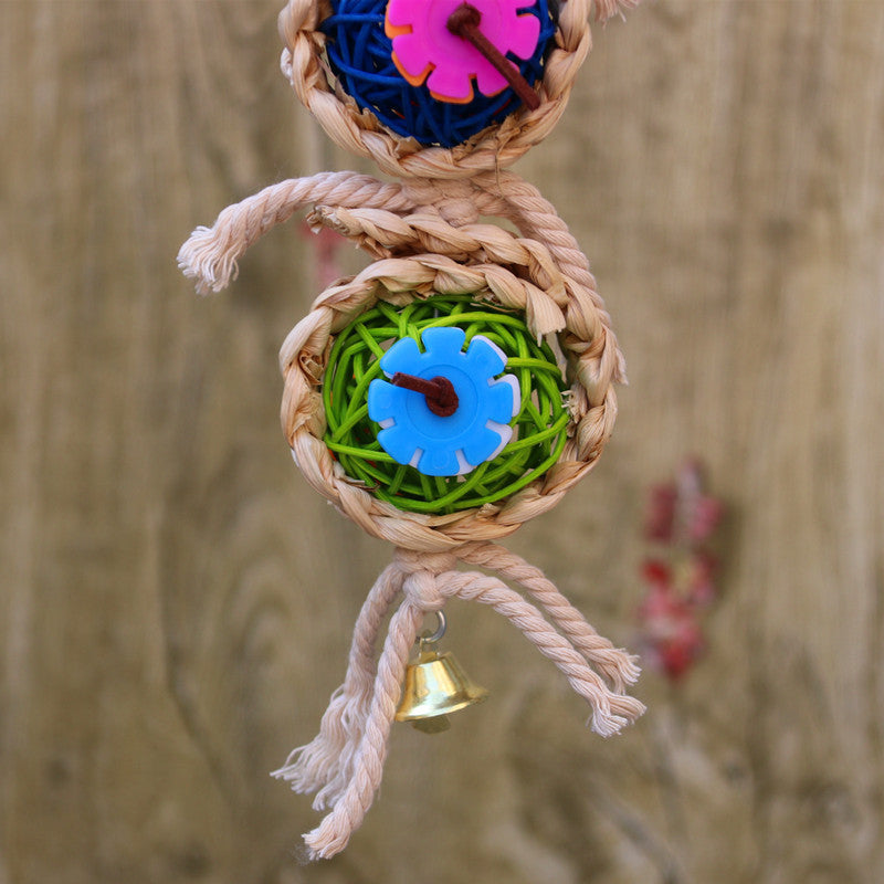 Parrot Supplies Pet Bird Toy Bite Ran Vine Bal Twist String