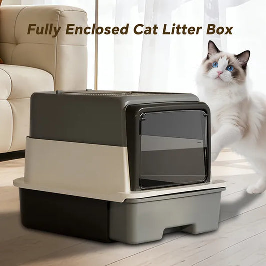 2026 Top-rated Cat Litter Box Pull-out Drawer No Scoop Needed Fits