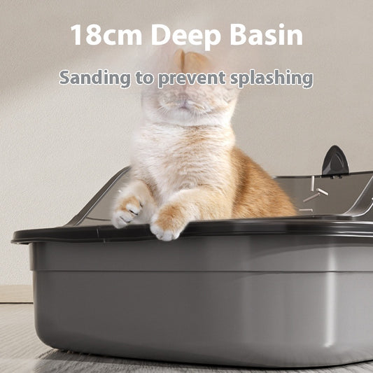 Oversized Litter Box High Fence Anti-splash Cat Toilet Extra Large