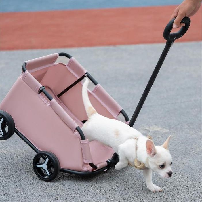 Pet Stroller Dog Cat Trolley Out Small Pet Cart Portable Foldable