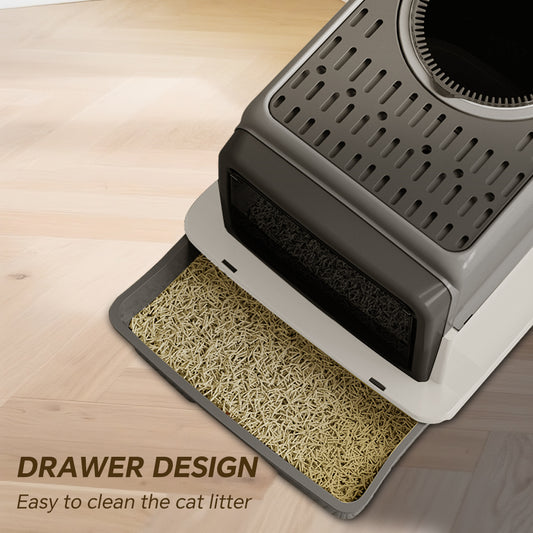 Front Flip Door Dual Opening Anti-splashing Anti-tracking Odor