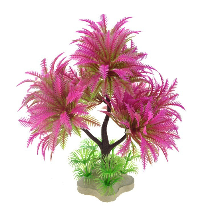 Fish Tank Landscape Artificial Water Grass Tree Simulation Aquarium