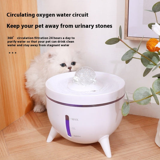 Crystal Ball Automatic Circulating Filter Pet Water Dispenser