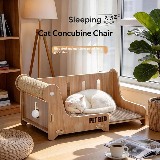 Sisal Scratching Post And Lounger Freestanding All-in-one