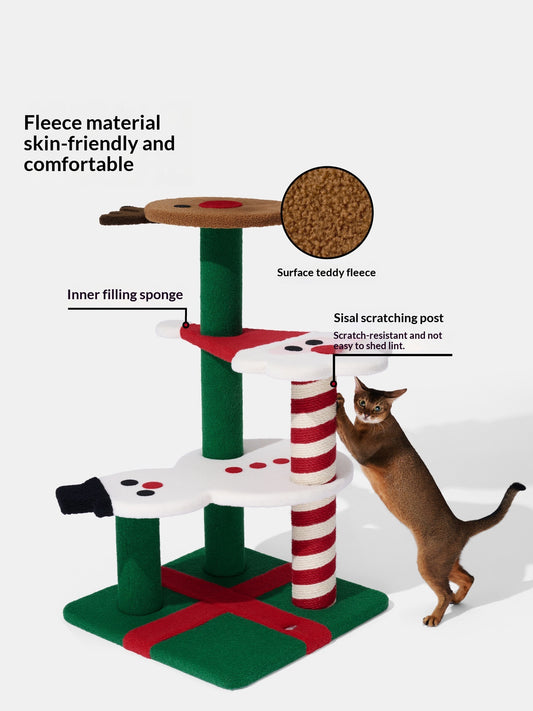 Wear-resistant Jute Rope Scratching Post Column Cat Tree
