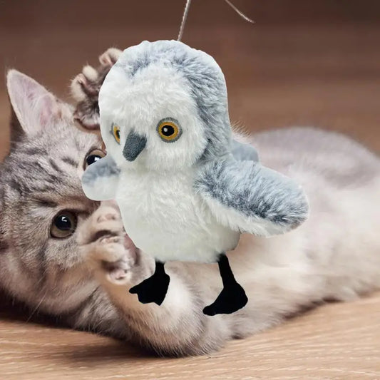 Interactive Cat Plush Toys For Indoor Cats Automatic Flapping Bird