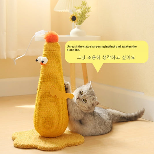 Cat Scratching Board Vertical Durable Not Easy To Shed Hemp Rope