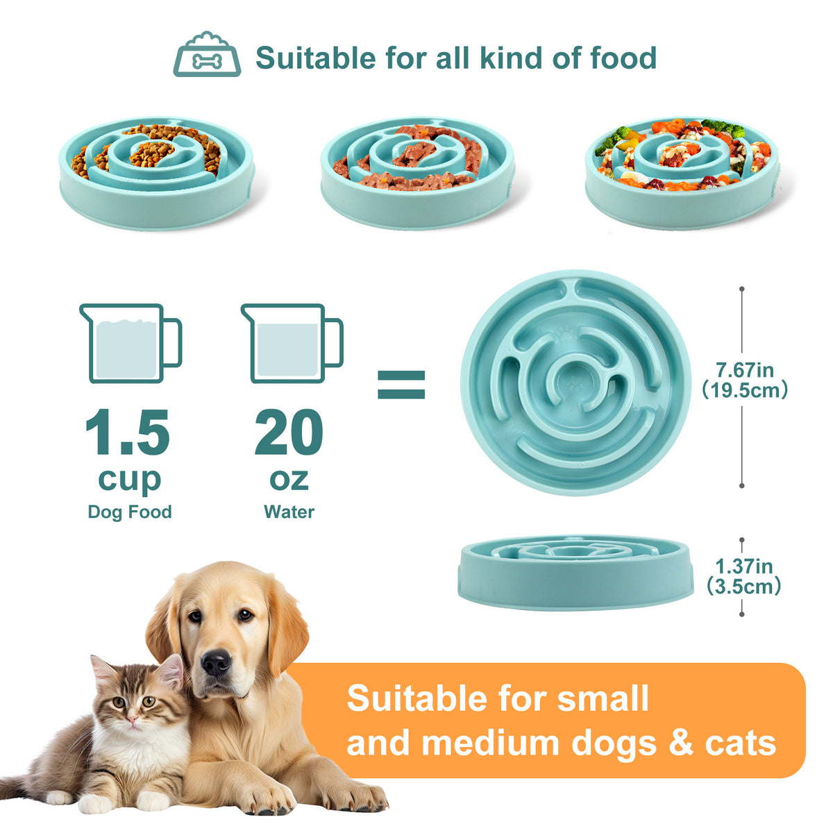 Slow Feeder Dog Bowls Silicone Puzzle Bowl For Healthy Eating Puppy