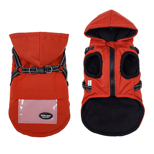 Strap Traction Raincoat For Small And Medium-sized Dogs