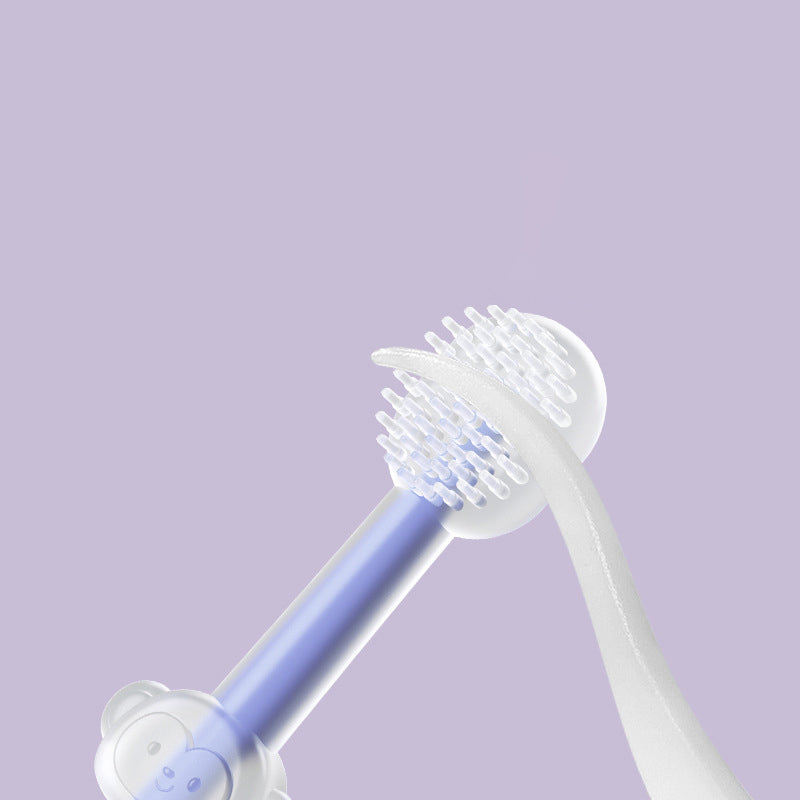 Pet Toothbrush Purple Cat Silica Gel Brush Clear Up Bad Breath