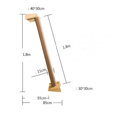 Solid Wood Large Cat Climbing Frame Litter Tree One Shelf
