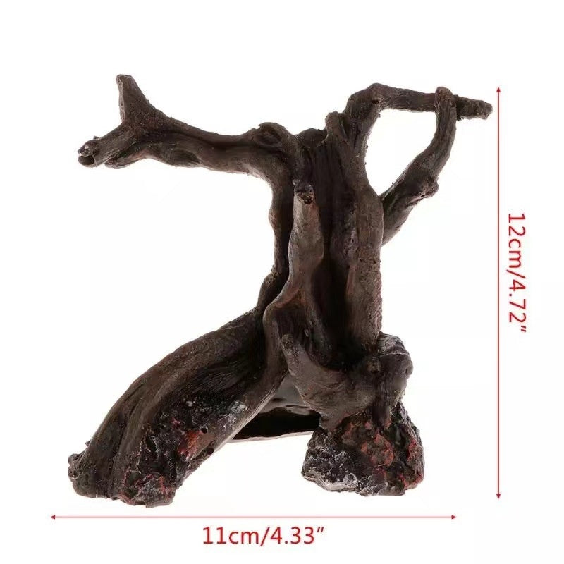 Fish Tank Landscape Submerged Wood Shrimp Pot Dried Resin Crafts