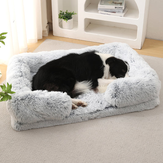 Plush Round Pet Bed Dog Winter