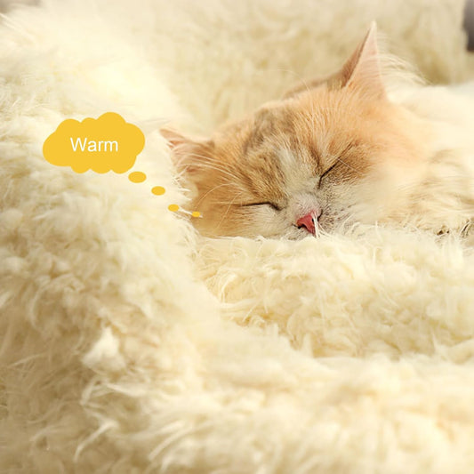 Cut Alpaca Pet Bed For Small Medium Large Dogs Cats Calming Dog Cat