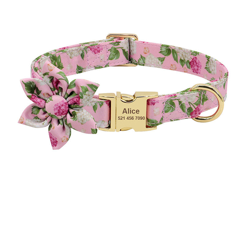 Fashion Printed Dog Collar Personalized Nylon Custom Pet Puppy Cat