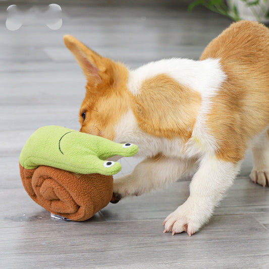 Fleece Interactive Dog Puzzle Snails Toys Cute Supplies For Small