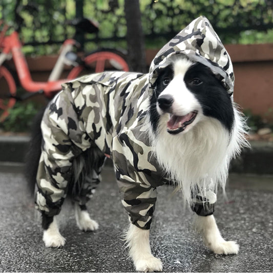 Dog Raincoat Edge Shepherd Four-legged Big Clothes Labrador Satsuma