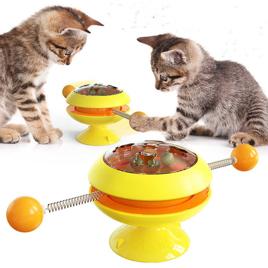 Rotatable Cat Toys Supplies With Catnip Interactive Training For