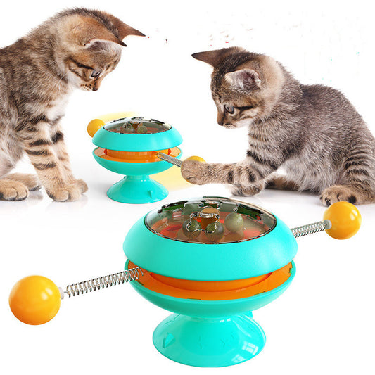Rotatable Cat Toys Supplies With Catnip Interactive Training For