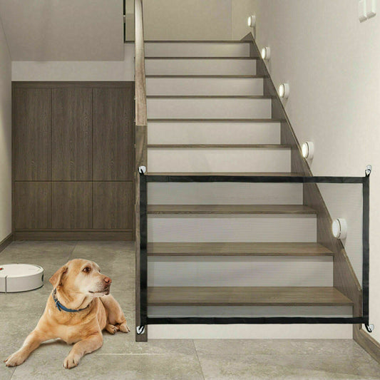 Pets Dog Cat Baby Safety Gate Mesh Fence Magic Portable Guard Net