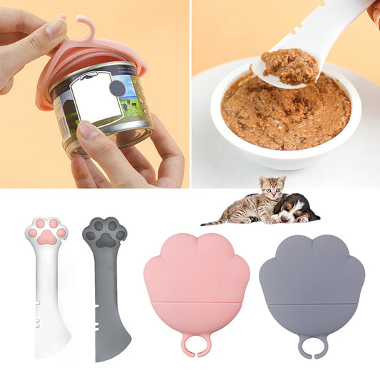 Multifunction Pet Canned Spoon Jar Opener Puppy Feeding Mixing Wet