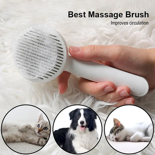 Pet Self Cleaning Cat Brushes Grooming Brush For Dogs Cats For Long