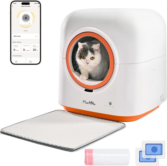 60l Automatic Cat Litter Box Smart App Control Deodorizing Infrared
