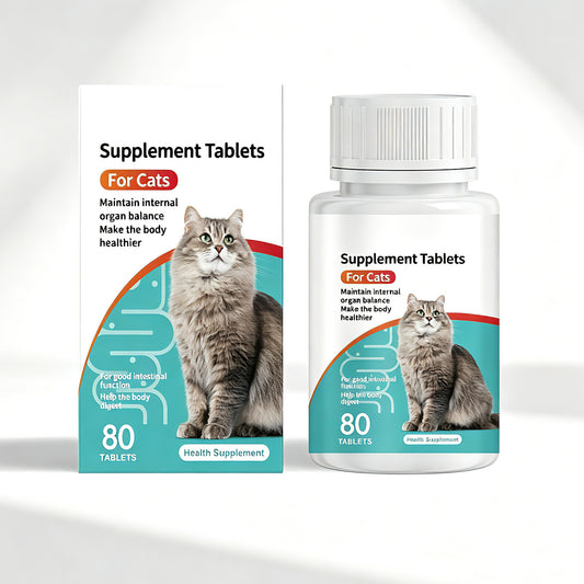 Cat Probiotic Supplement Tablets Gut Digestive Health Support With
