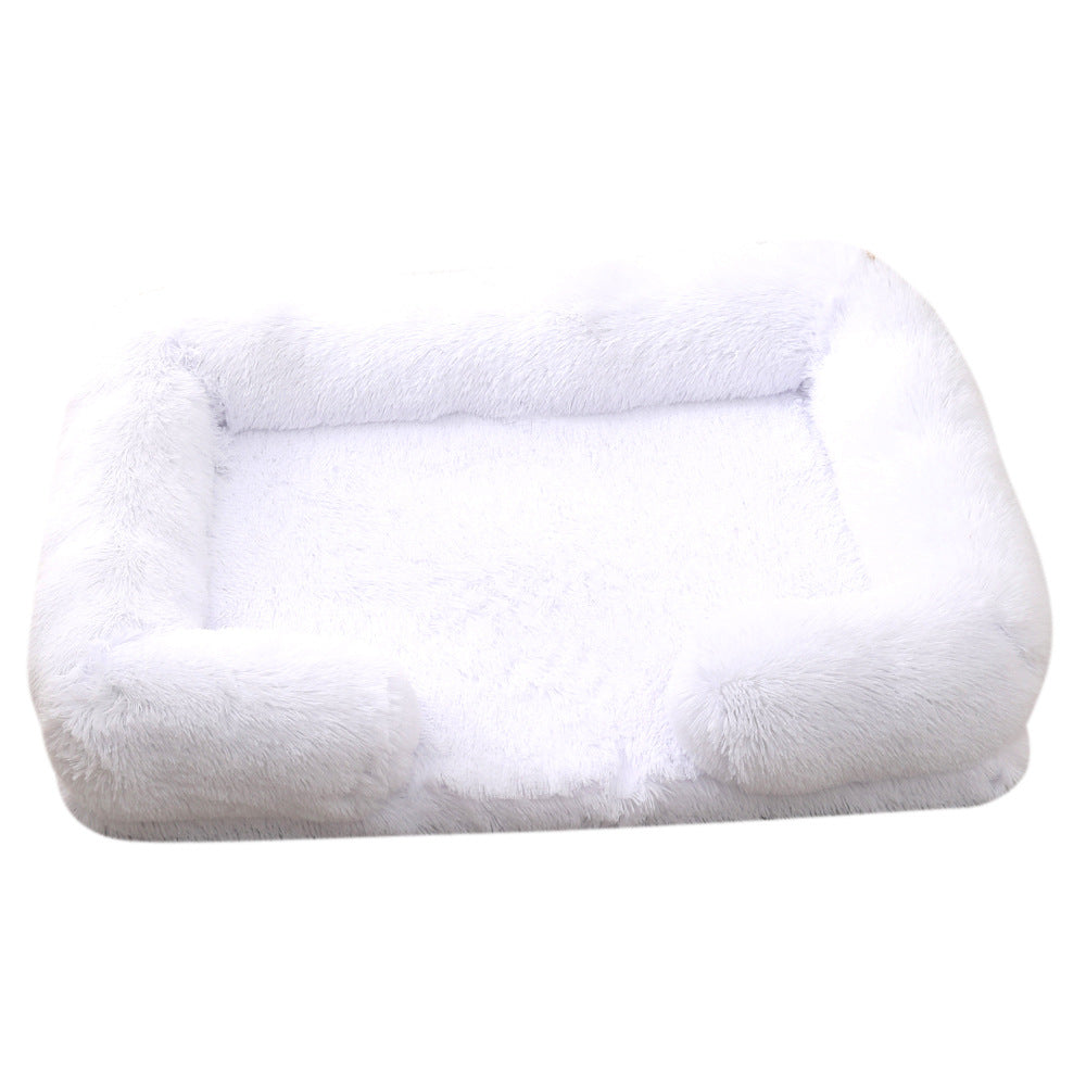 Plush Round Pet Bed Dog Winter