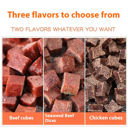 Dog Snacks Dried Beef Cubes Wholesale Pet Chicken Grain Training
