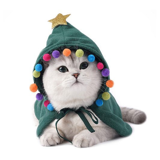 Cute Dog Cat Costume Christmas Cloak Halloween Disguise