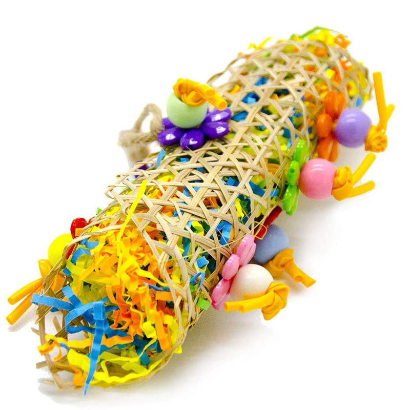 3pcs Bird Toy Parrot Gnawing Supplies Utensils Brushed Rattan Ball